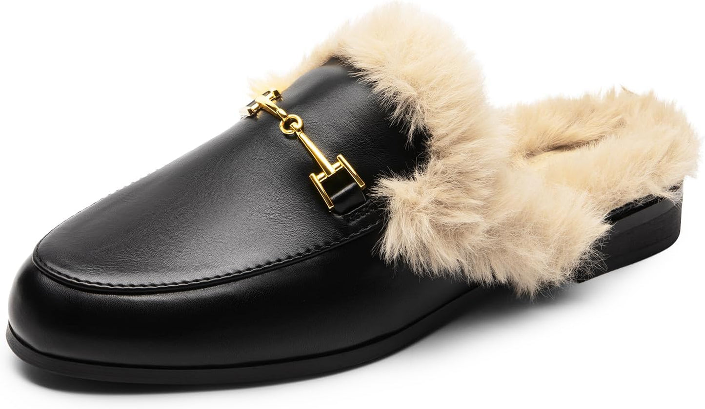 DREAM PAIRS Comfortable Buckle Mules for Women Slip On Slides