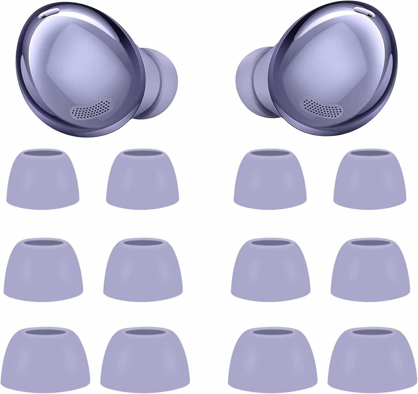 Ultimate Comfort! 6 Pairs Galaxy Buds Pro Eartips Set - S/M/L Silicone Wings, Compatible with Samsung