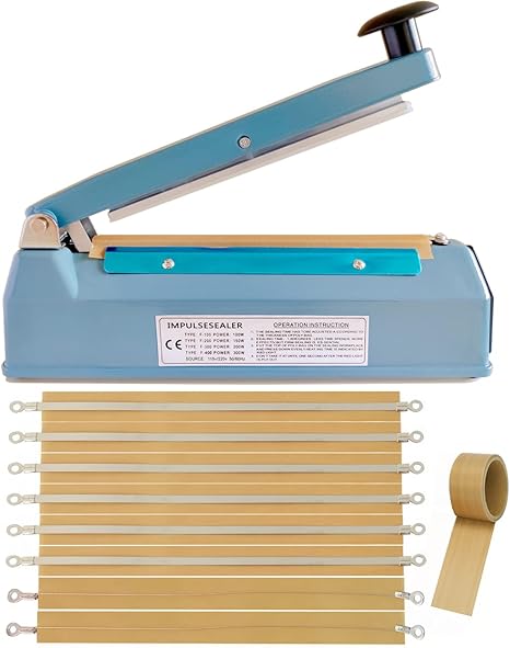 Impulse Heat Sealer 8 Inch Mylar Bag Sealer for Food Storage