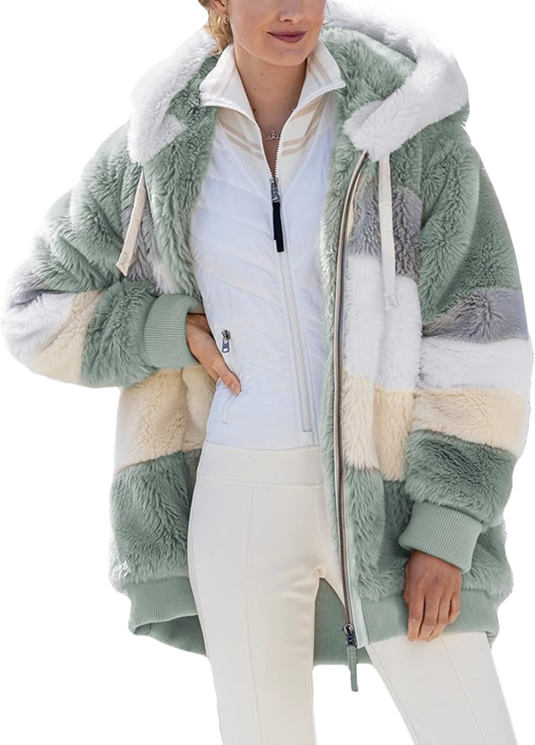 Dokotoo Womens 2025 Winter Fuzzy Fleece Jacket for Cozy Style