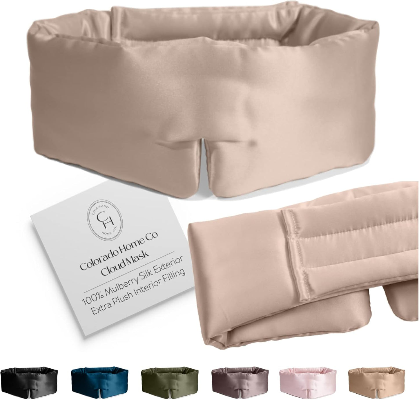 Adjustable Silk Sleep Mask for Side Sleepers - Cloud Comfort