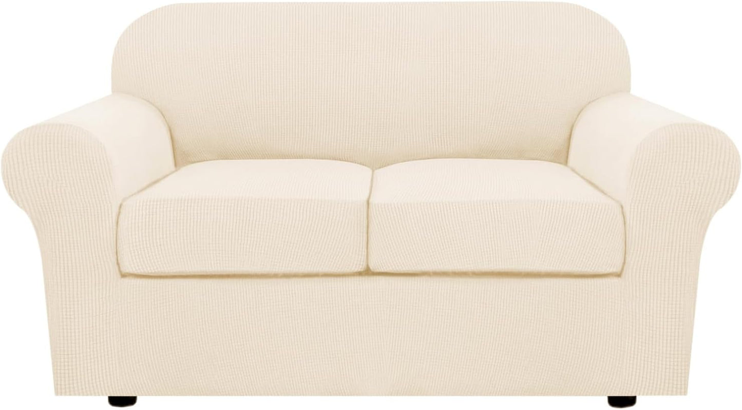 H.VERSAILTEX 3 Piece Stretch Sofa Covers for Loveseat