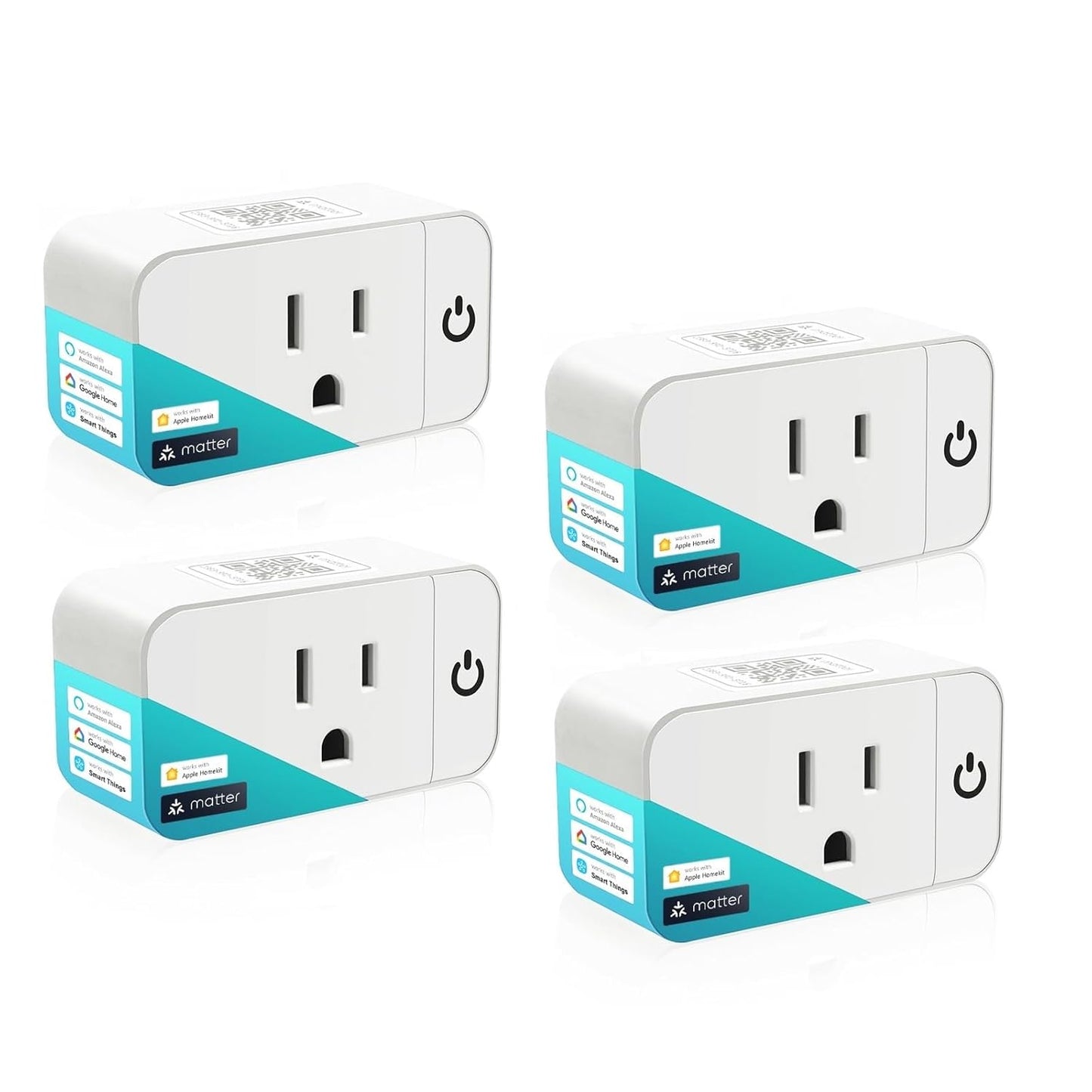 Matter Smart Plug Mini 15A for HomeKit, Alexa, Google Control