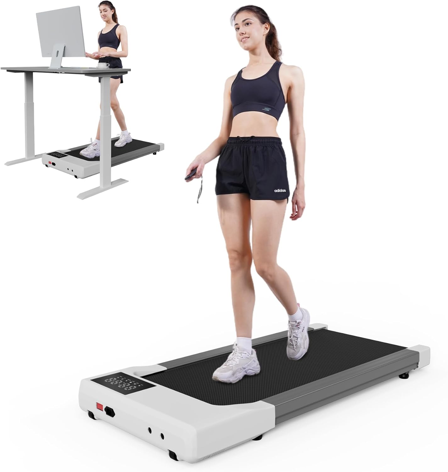 DeerRun Walking Pad - Smart Under Desk Treadmill for Home Use