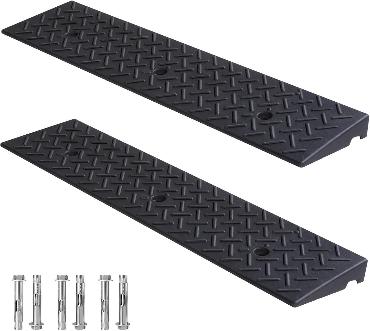 Heavy-Duty Rubber Curb Ramps for Driveway and Motorcycle Use