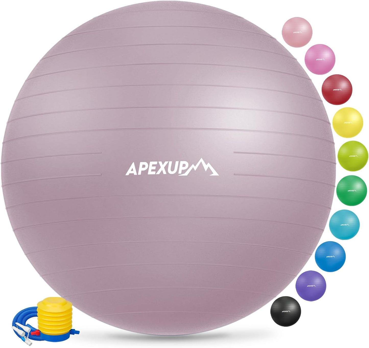 APEXUP Yoga & Pilates Ball - Anti Slip Heavy Duty Gym Ball
