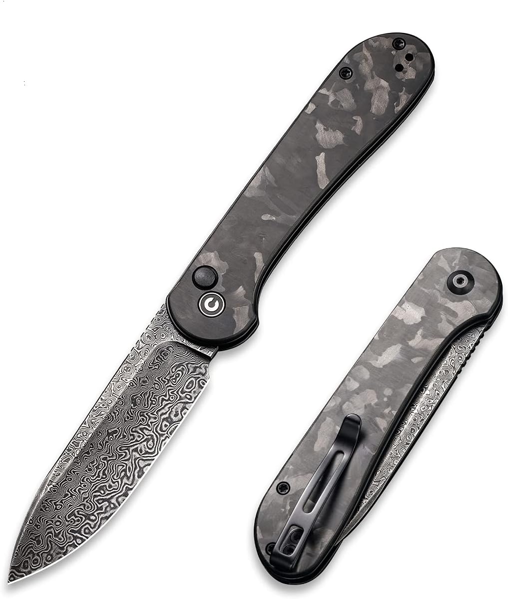CIVIVI Pocket Folding Knife with Damascus Blade for EDC Use