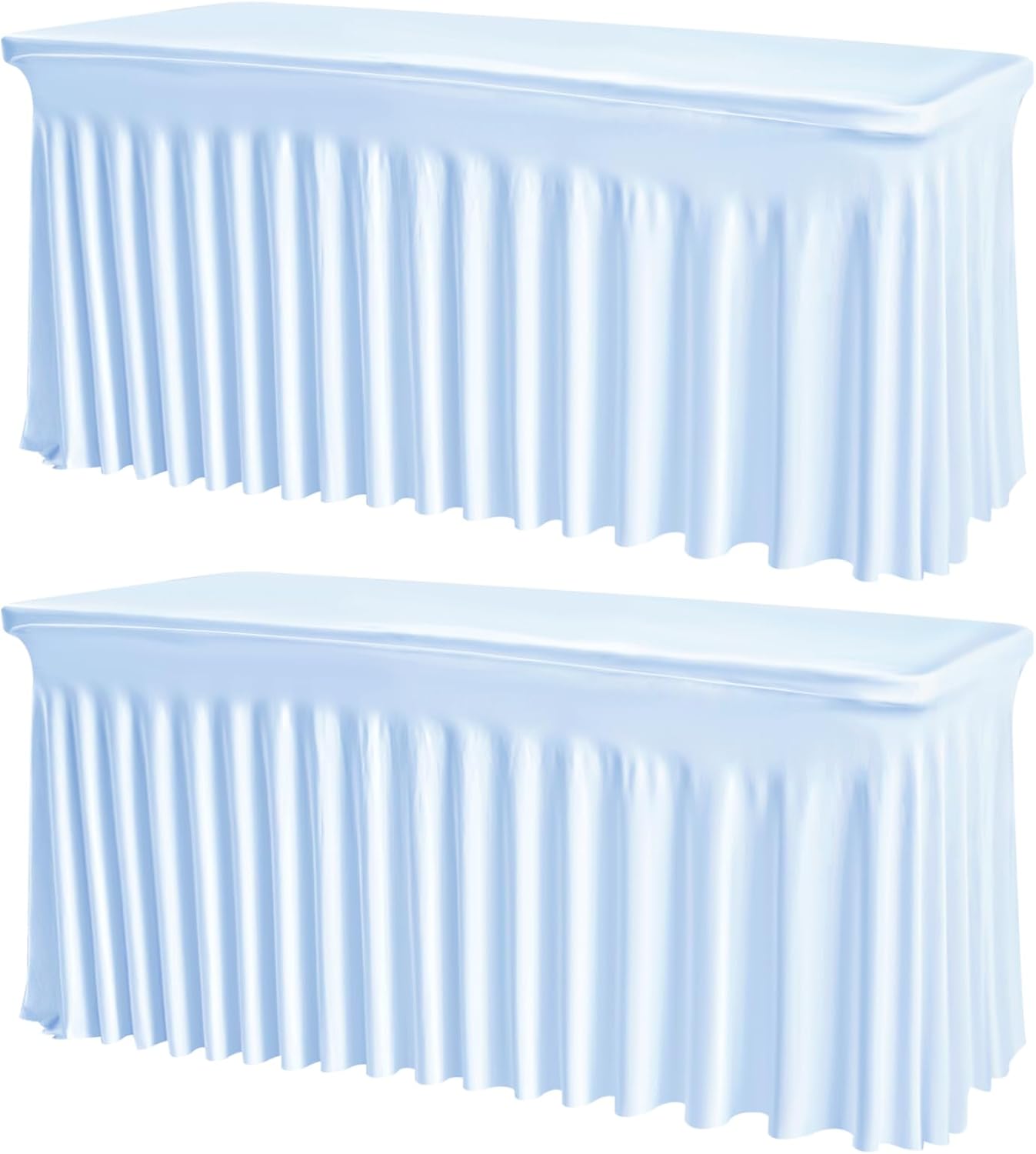 60 Inch Baby Blue Rectangle Tablecloth for Elegant Events