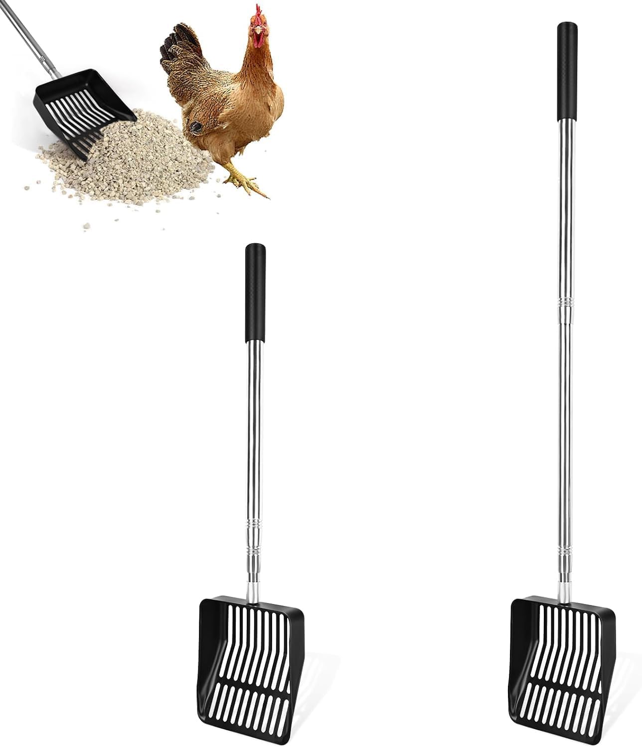Adjustable Chicken Poop Scooper for Easy Coop Cleaning