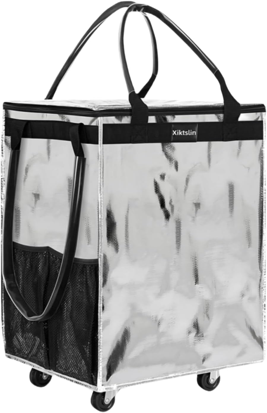 Durable Medium Reusable Grocery Bag on Wheels for Easy Transport