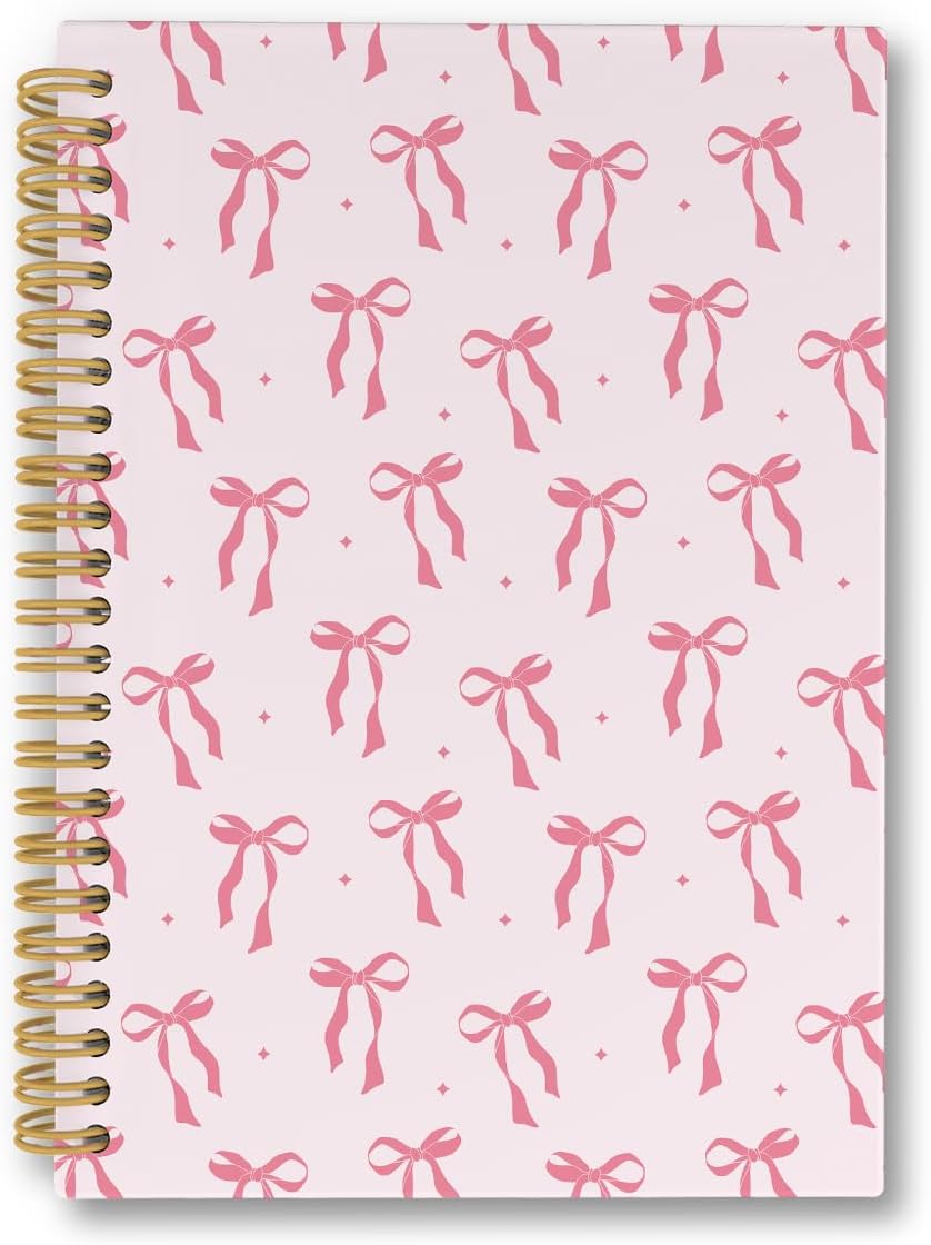 Pink Ribbon Coquette Notebook for Girly Desks