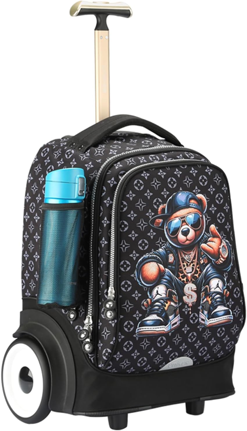 UNIKER Rolling Bag with Wheels - 40L Water Resistant Backpack