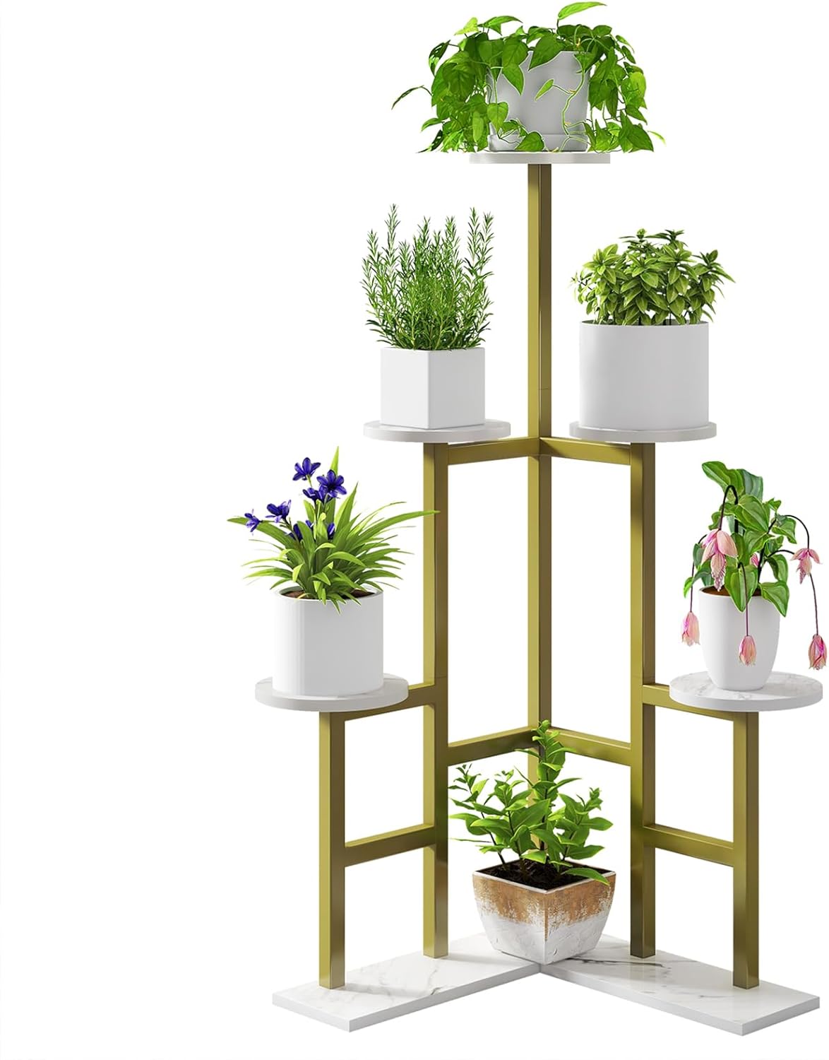 IBUYKE 6 Tier Plant Stand Indoor for Multiple Plants Display