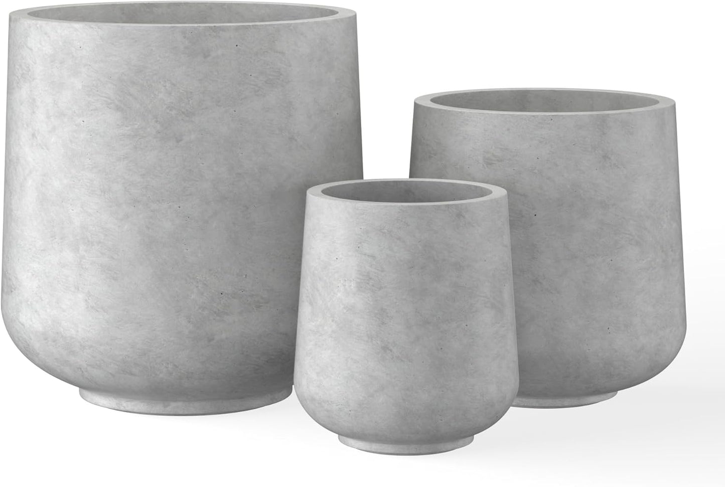 Kante 15.3in Round Concrete Planter for Indoor and Outdoor Use