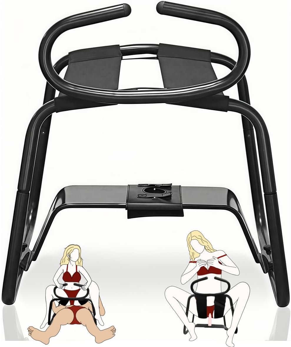 Sex Position Aids Chair Mount Bench with Dildo Holder for Couples