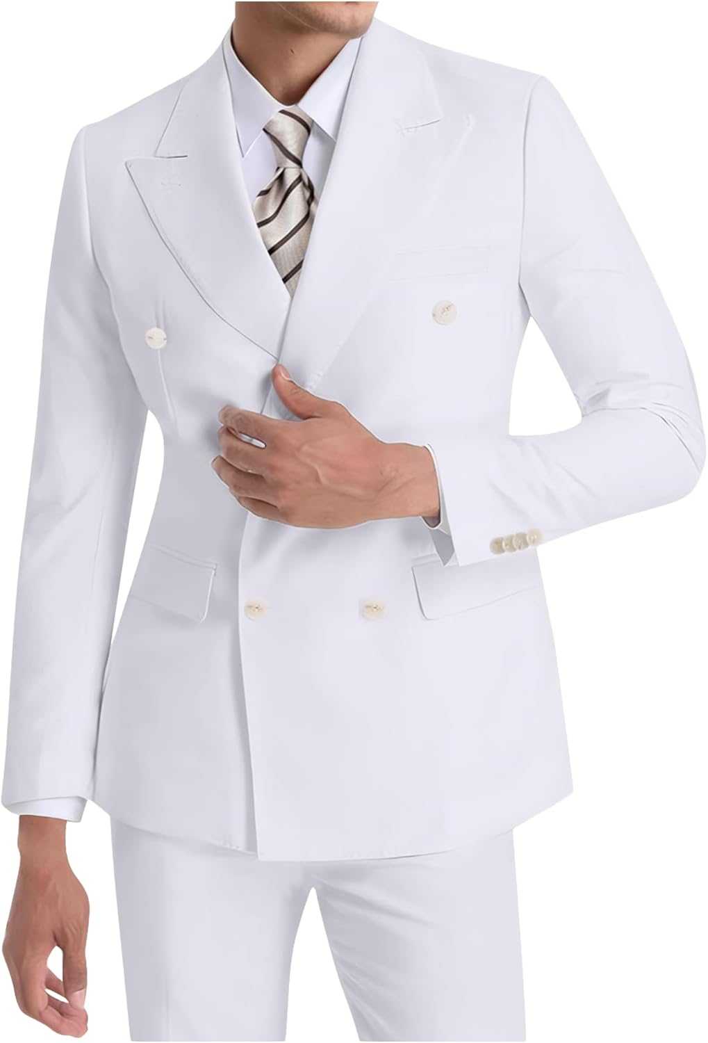 Mens Double Breasted Suit Slim Fit for Weddings and Prom Events