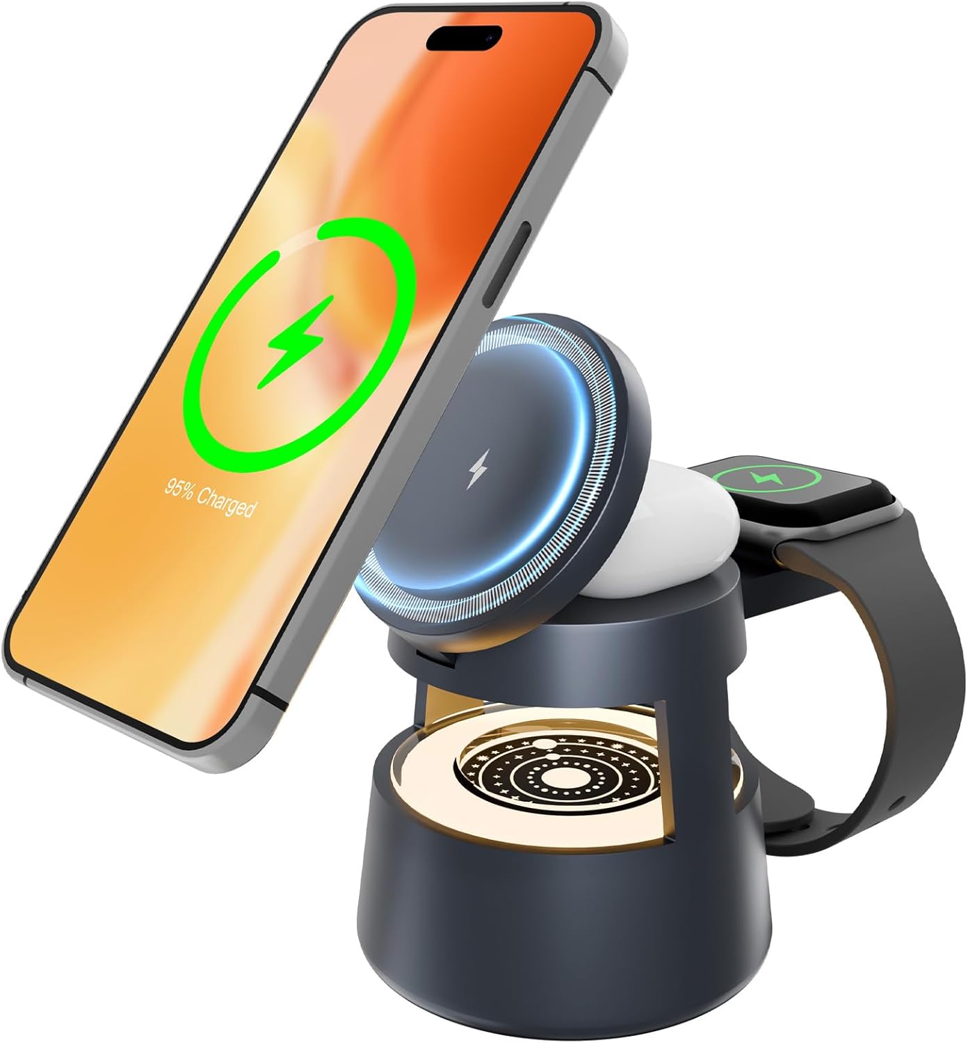 Wireless Charging Station for Magsafe: 4 in 1 Fast Charger