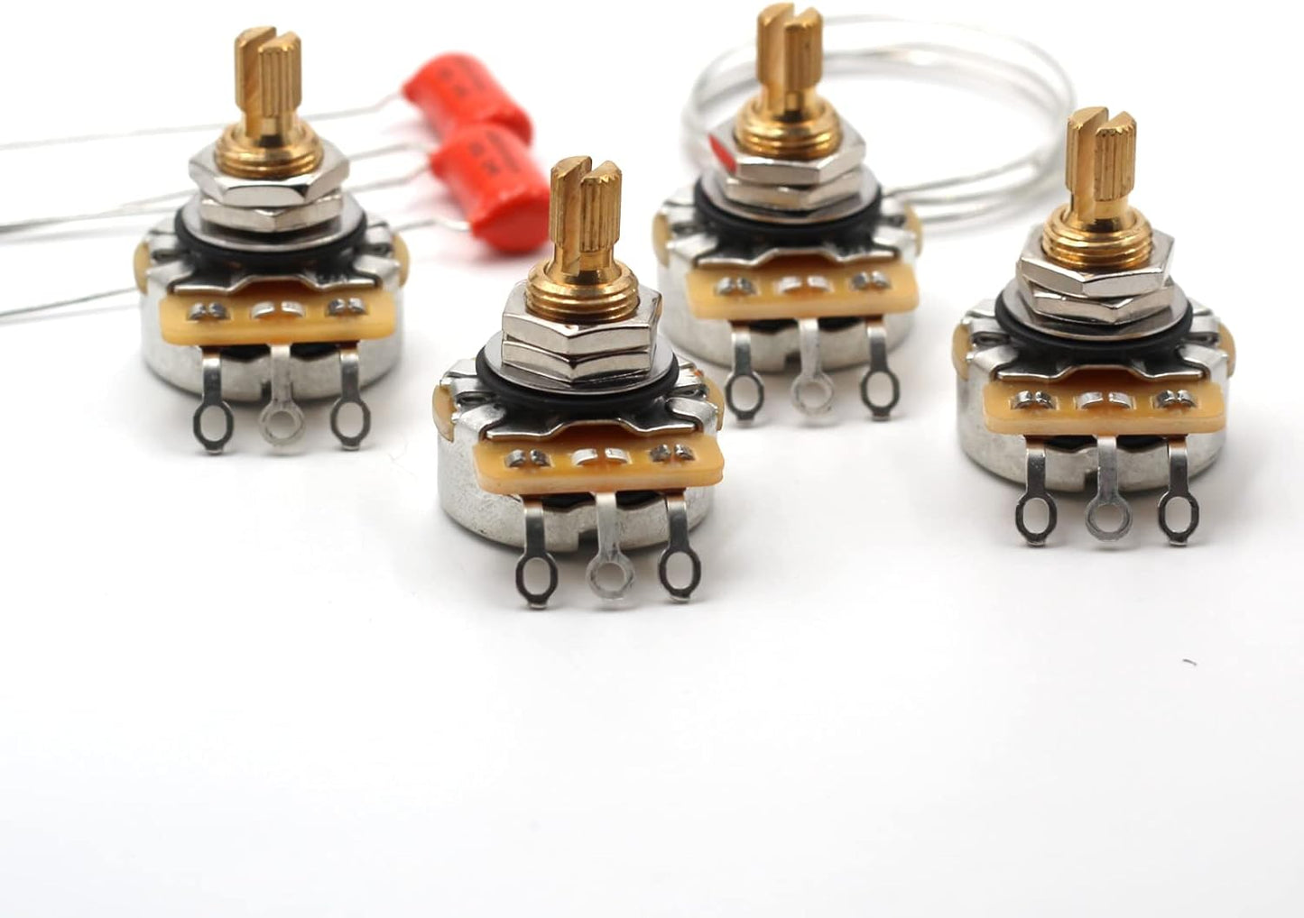 CTS TAOT Custom 525K Short Shaft Audio Pots Set of 4 with Caps