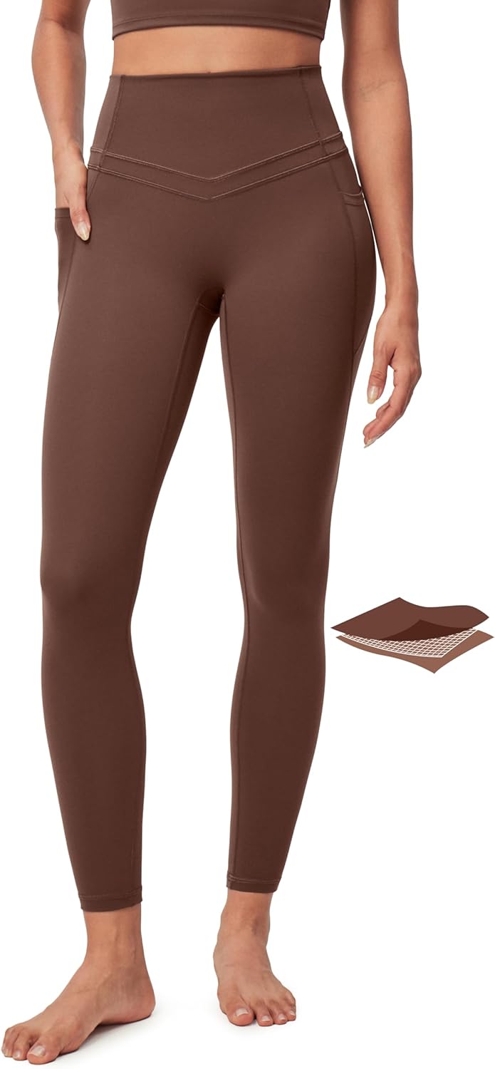 IUGA Compression Leggings with Pockets for Women Tummy Control