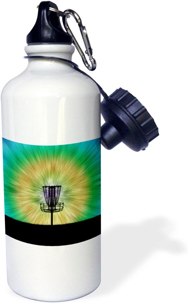 Vibrant Disc Golf Basket Design - Sports Water Bottle, 21oz