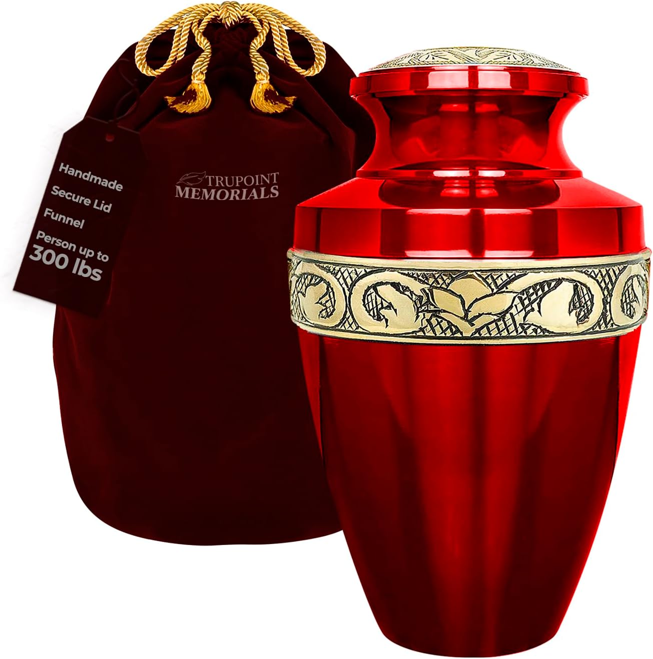 Trupoint Memorials Extra Large Urn for Ashes with Grecian Finish