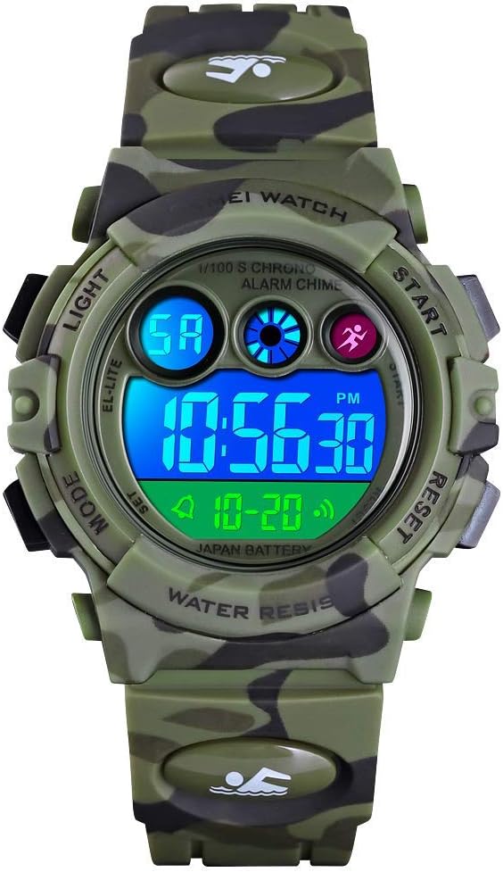 CakCity Kids Waterproof Digital Sport Watch | Alarm & Stopwatch | Ages 5-10