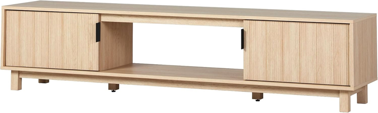 Coastal Oak Low TV Stand for 80 TVs
