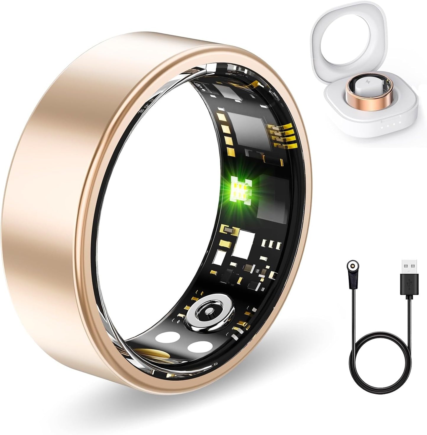 Smart Health Rings for Women Men - Fitness Tracker with Heart Rate