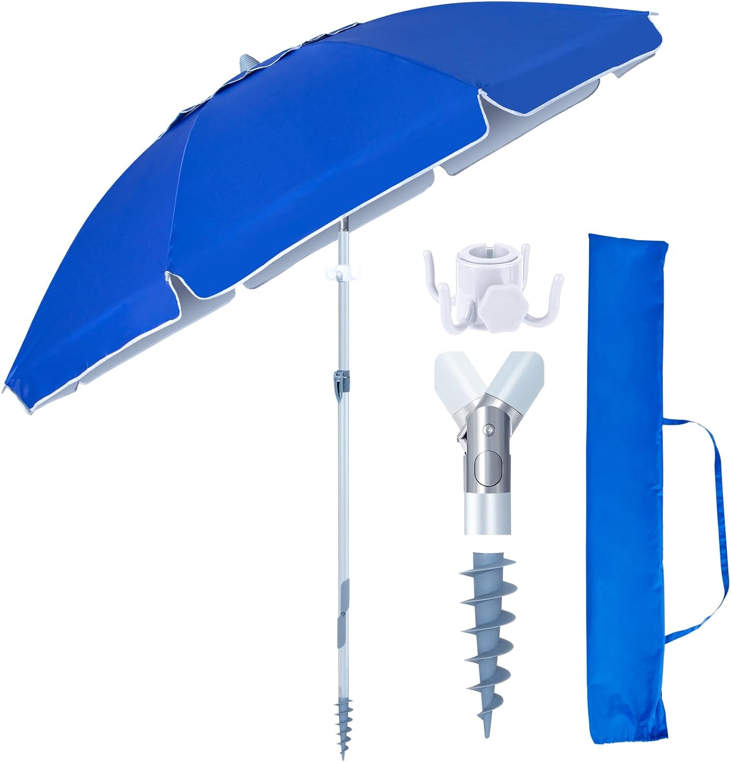 Tempera Heavy Duty High Wind Beach Umbrella for Sunshade