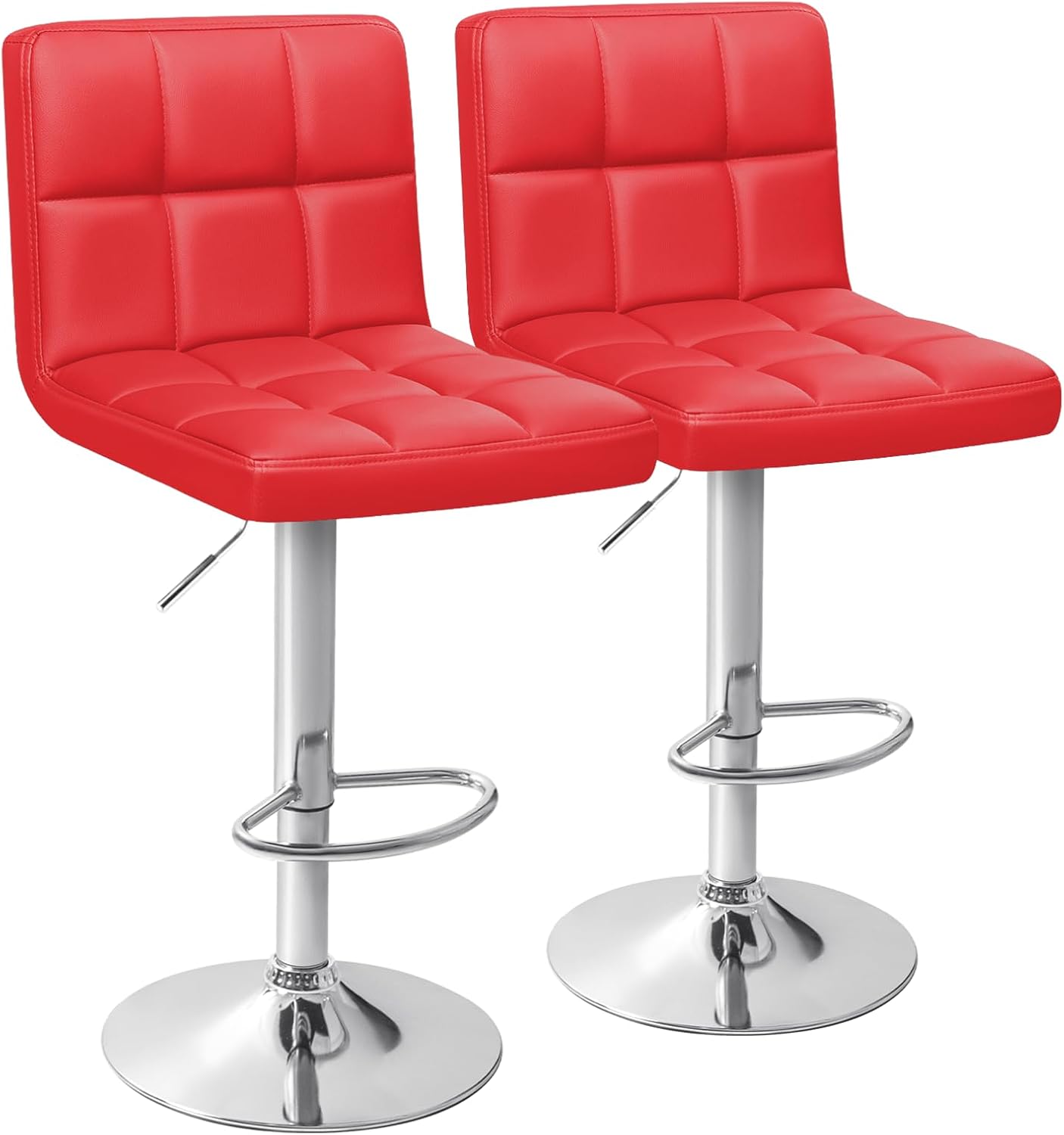Homall Bar Stools Modern PU Leather Adjustable Swivel Design