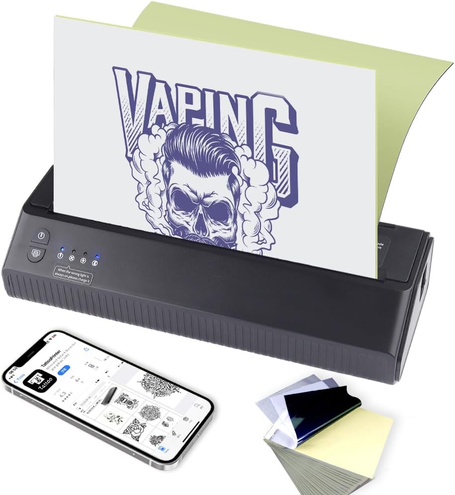 Wireless Tattoo Transfer Printer - Effortless Stencil Creation