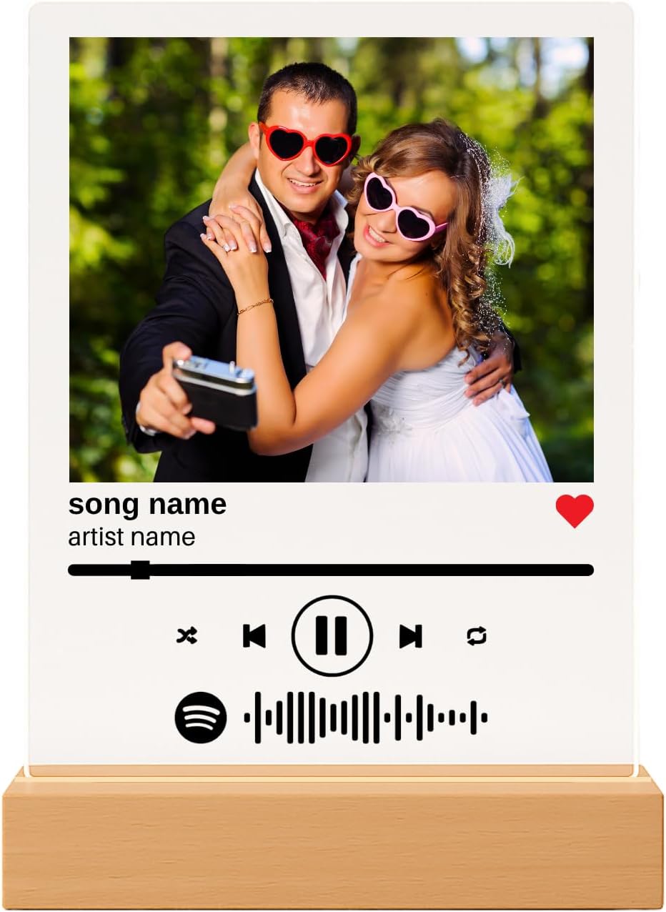 Personalized Song Plaque - Custom Music Gift for Couples