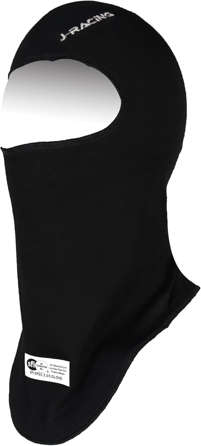 J-RACING Racing Balaclava: Lightweight, Flame Retardant Head Sock