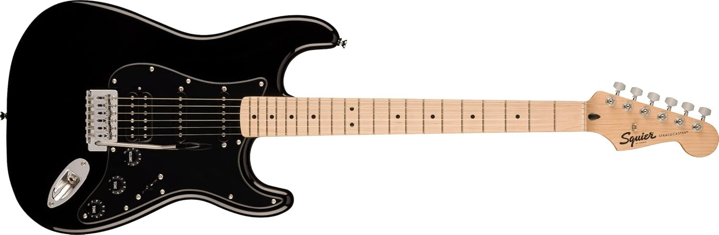 Squire Sonic Stratocaster: Bold Black Finish