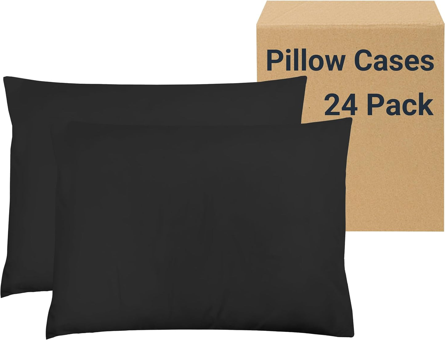 ZPECC Pillow Cases Bulk 24 Pack for Hotels and Rentals