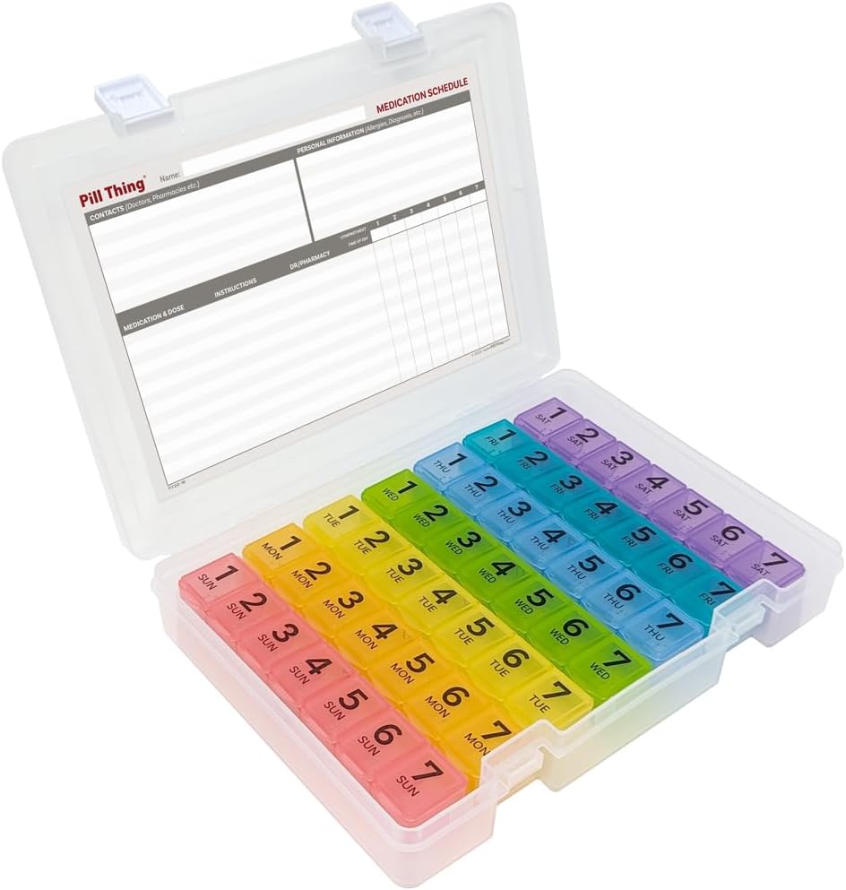 7 Times a Day Weekly Pill Box Organizer for Easy Medication