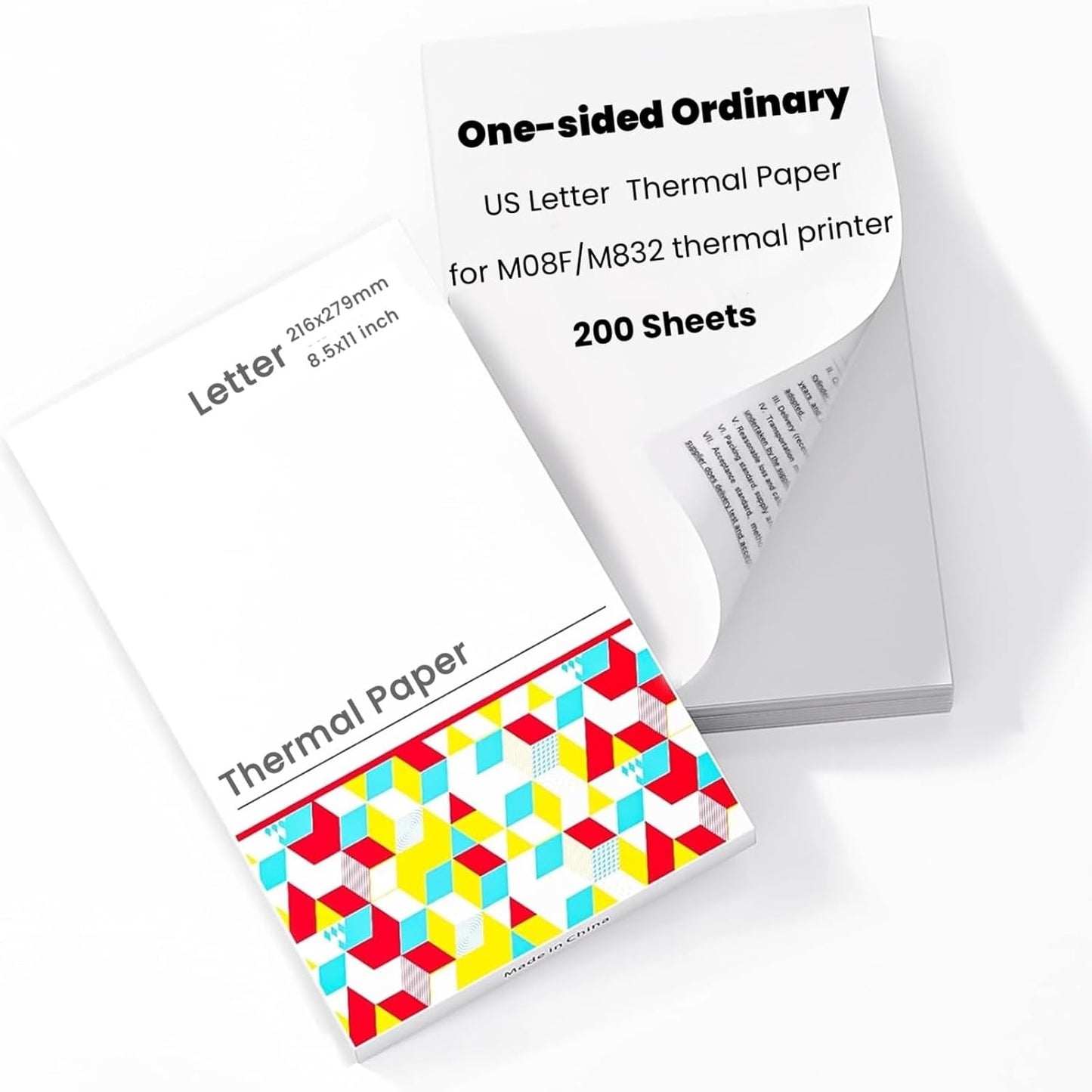 COLORWING Thermal Paper 8.5x11in - 200 Sheets, HPRT MT800 Compatible