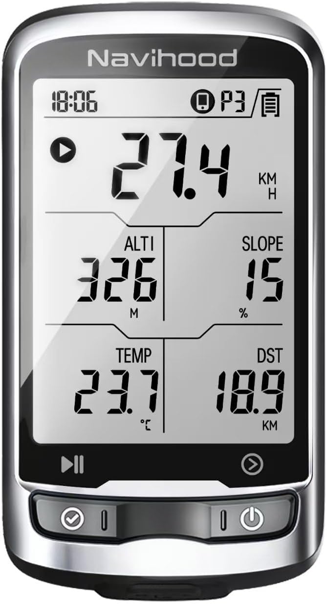 Navihood L4 Wireless GPS Bike Computer with 2.3in Screen
