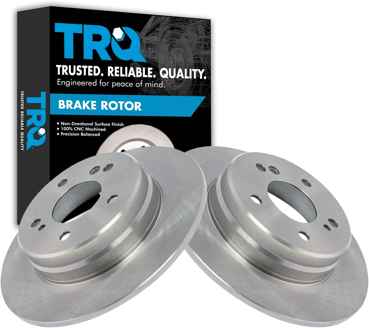 TRQ Rear Disc Brake Rotor Pair Set for Various Mercedes Models