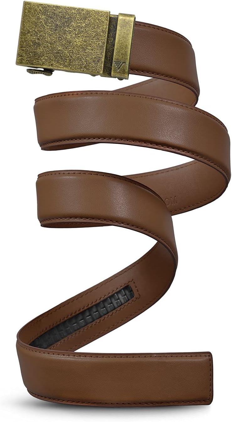 Mission Belt Men's Leather Ratchet Belt for Perfect Fit Every Time