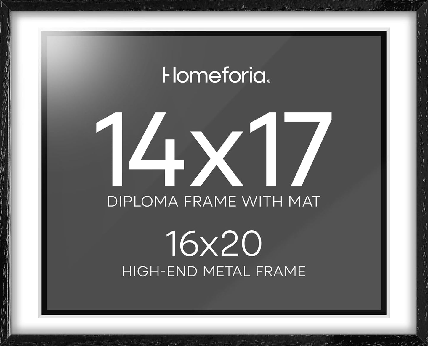 Homeforia 16x20 Diploma Black Wood Frame for Certificates