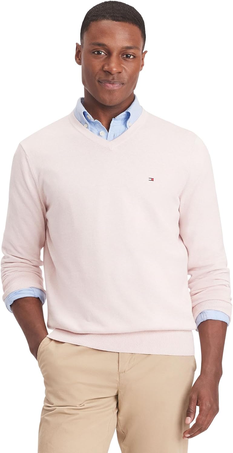 Tommy Hilfiger Mens Essential Long Sleeve V-Neck Sweater Review