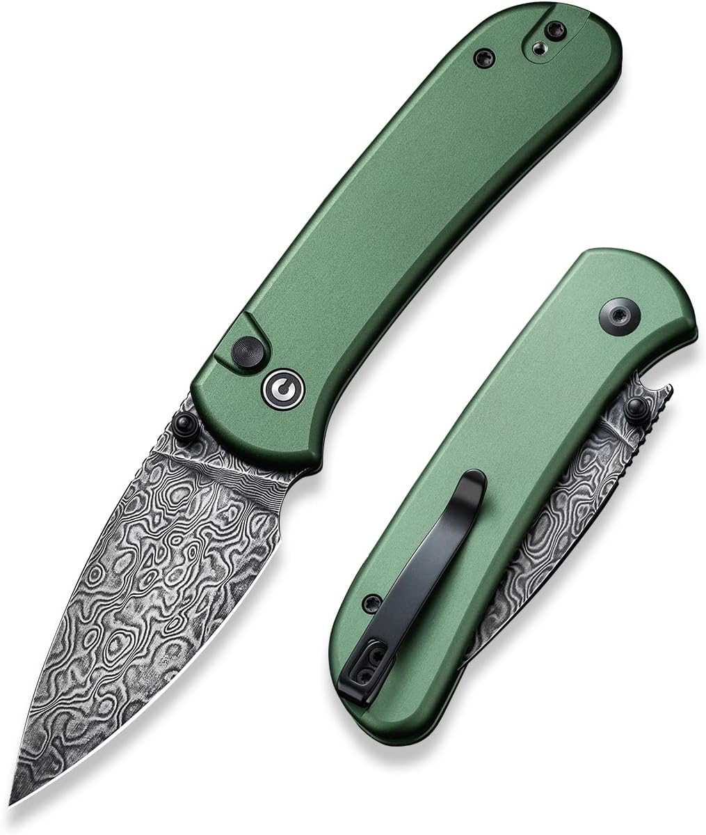 CIVIVI Pocket Folding Knife with Damascus Blade for EDC Use