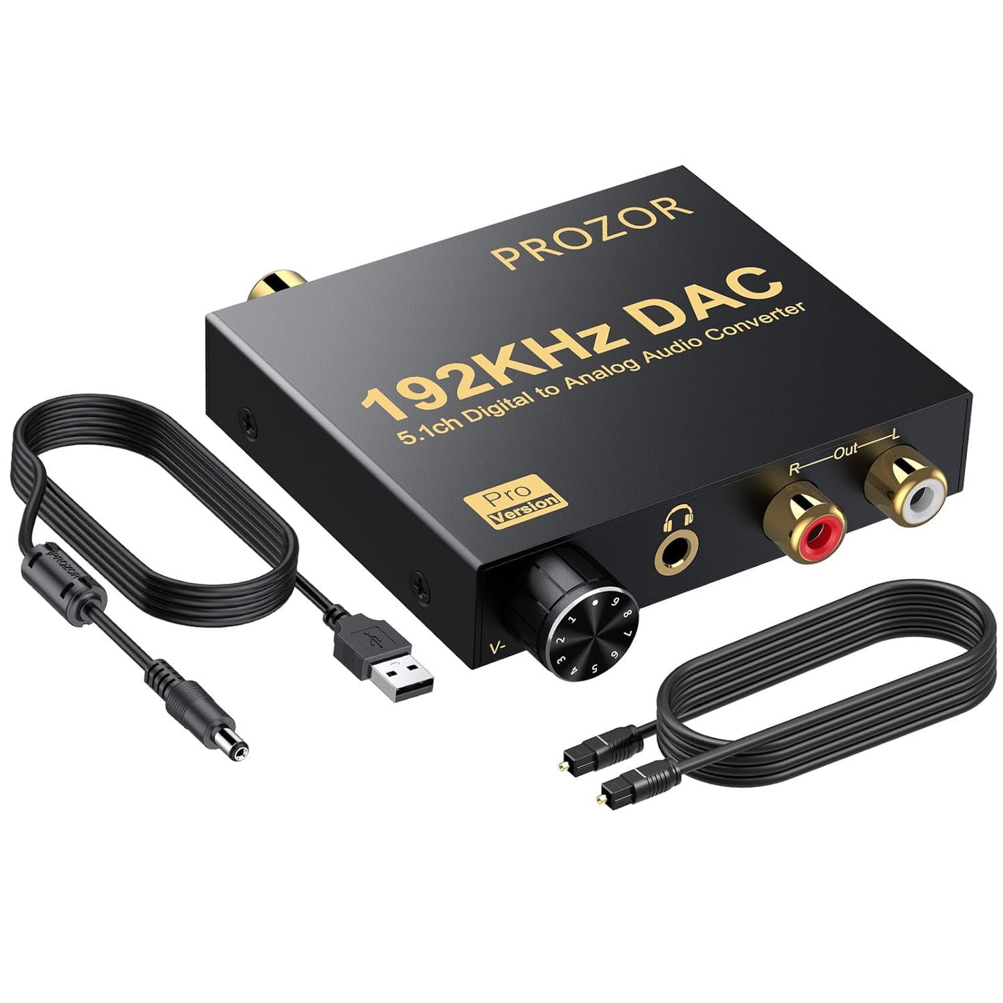 PROZOR 192kHz Digital to Analog Audio Converter for High-Quality Sound