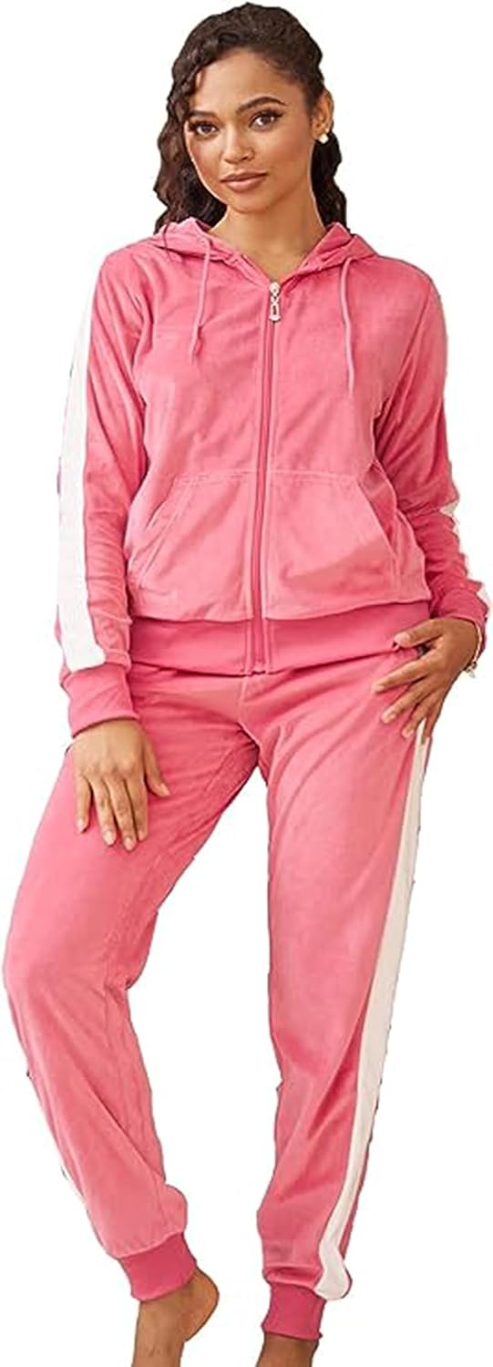 Facitisu Tracksuit for Women Set - Velour Jogging Outfit