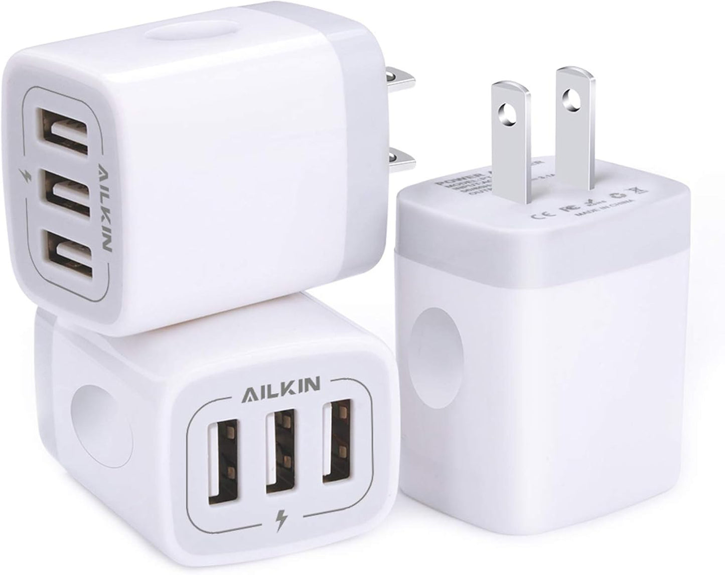 Fast Charge Trio: AILKIN 3.1A Wall Charger Set
