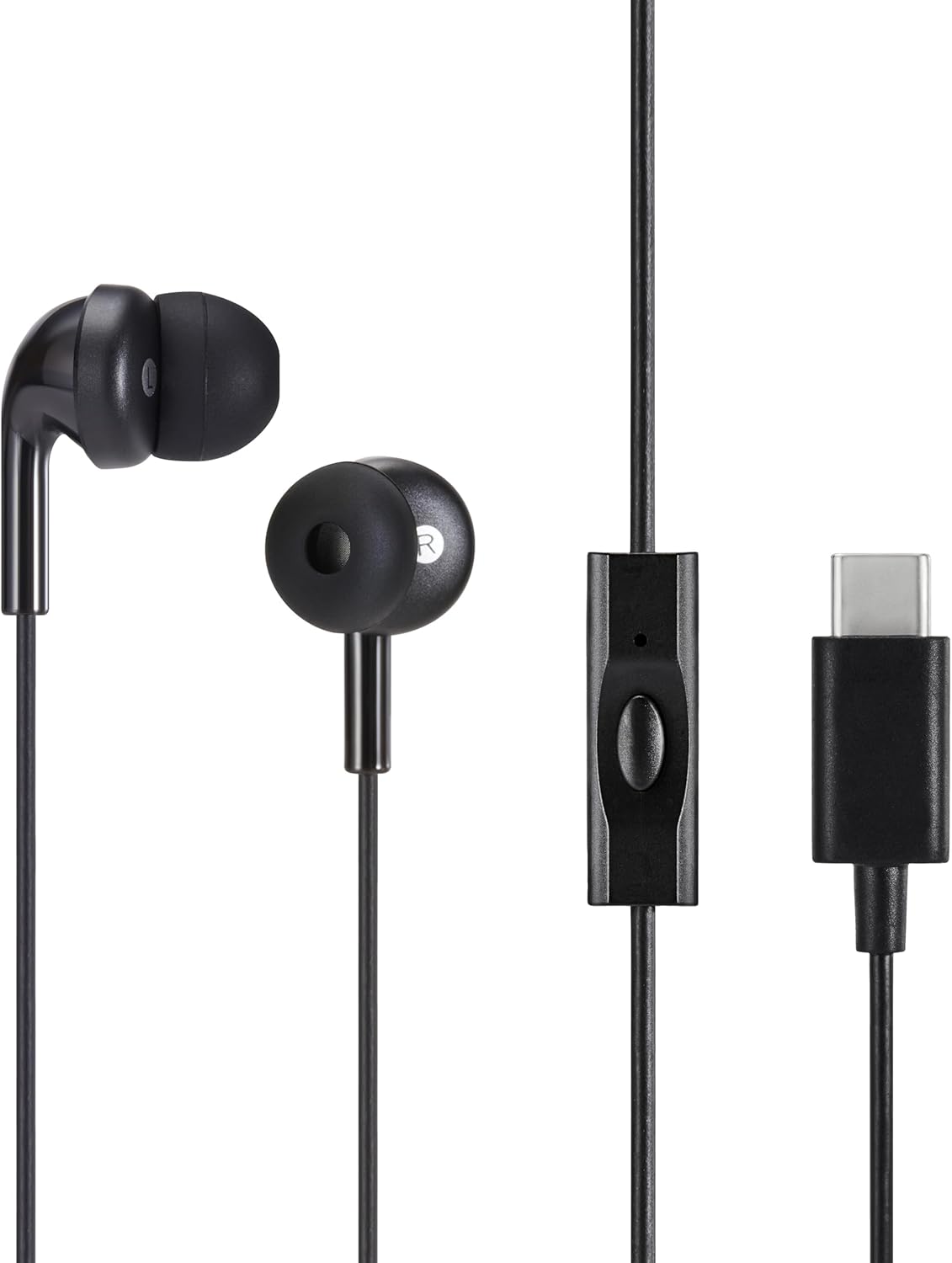Basics In-Ear Earbuds, Built-in Microphone, 4.2ft Cable