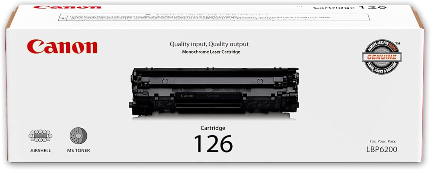 Canon Genuine 126 Black Toner Cartridge for LBP6200d & LBP6230dw