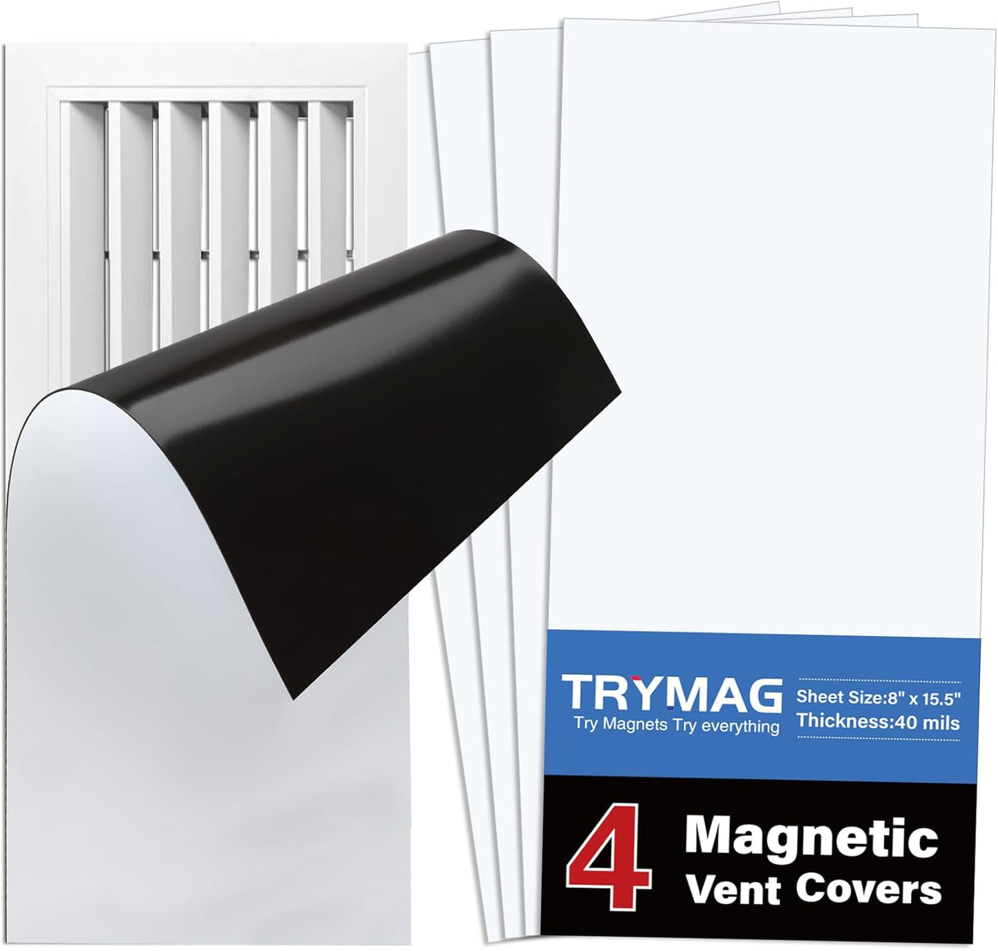 TRYMAG Magnetic Vent Covers 4-Pack - Strong, Versatile, Efficient