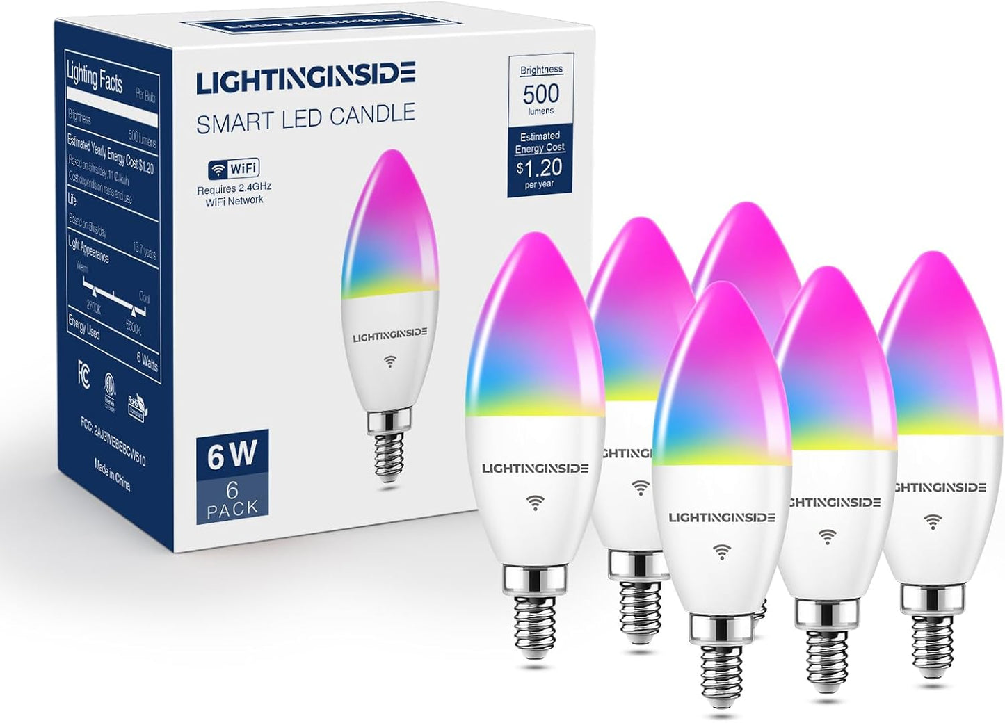 Smart E12 LED Light Bulbs with Voice Control and Automation